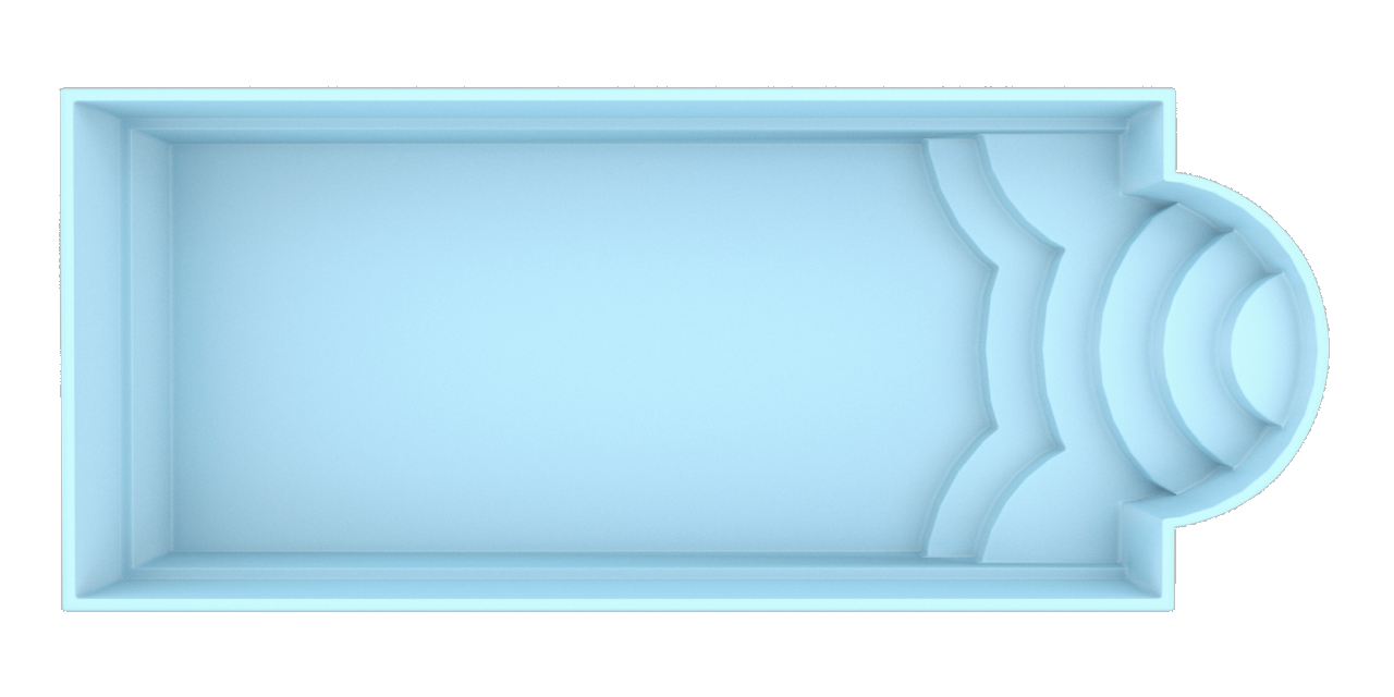 abgerundete römische Treppe