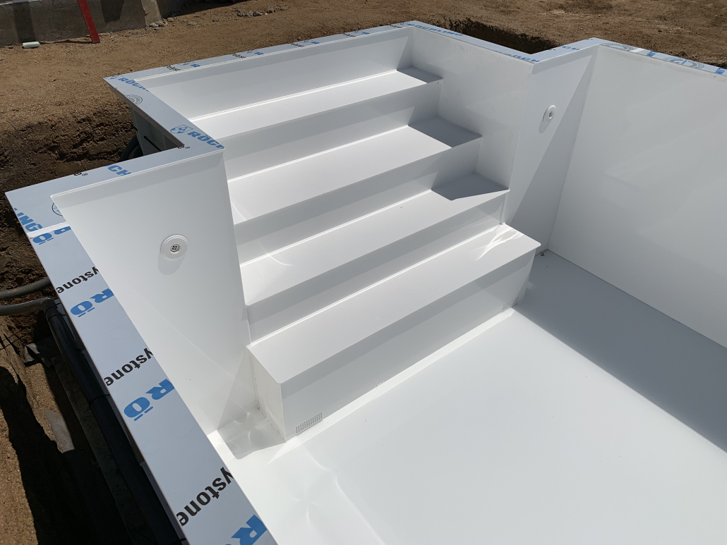 Römische Treppe mit gerade Stufen