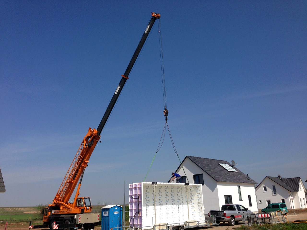 Abladen mit Autokran