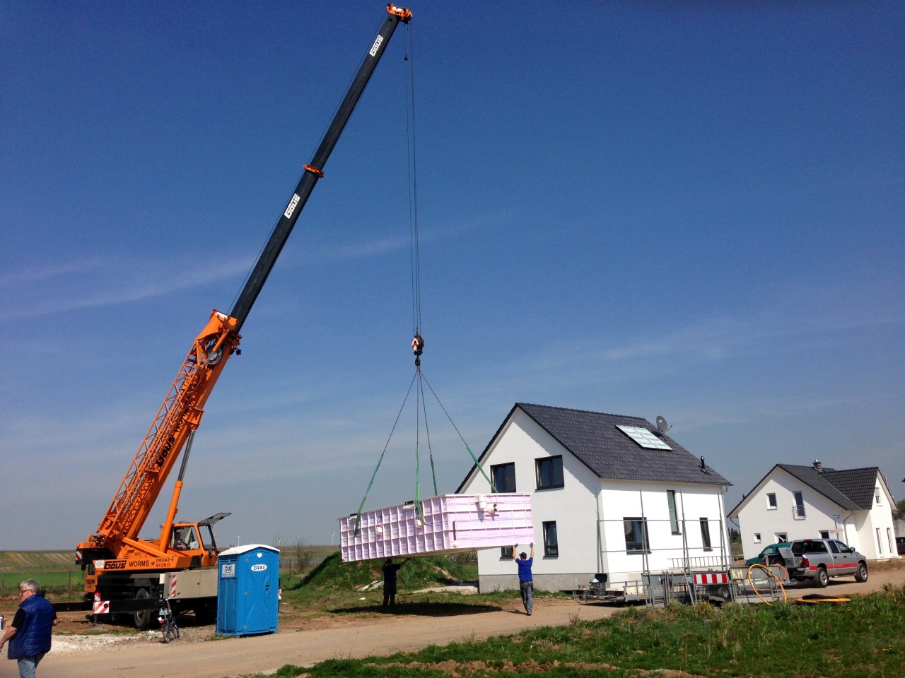 Abladen mit Autokran